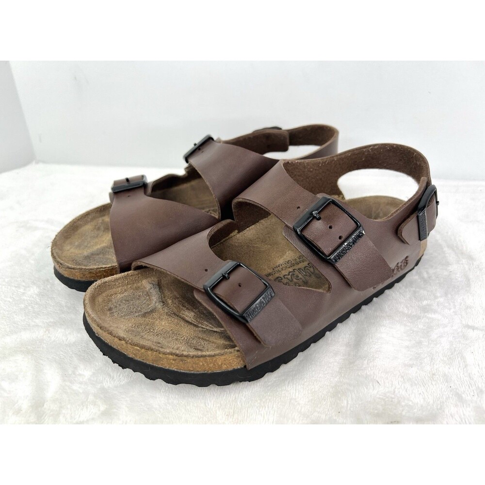 Birkenstock Birkis Milano Brown Birko-Flor Slingback Sandals Womens 38/ 7 Narrow - Picture 5 of 9